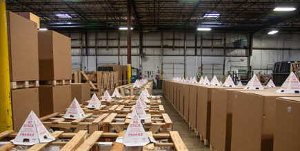 custom crates in warehouse