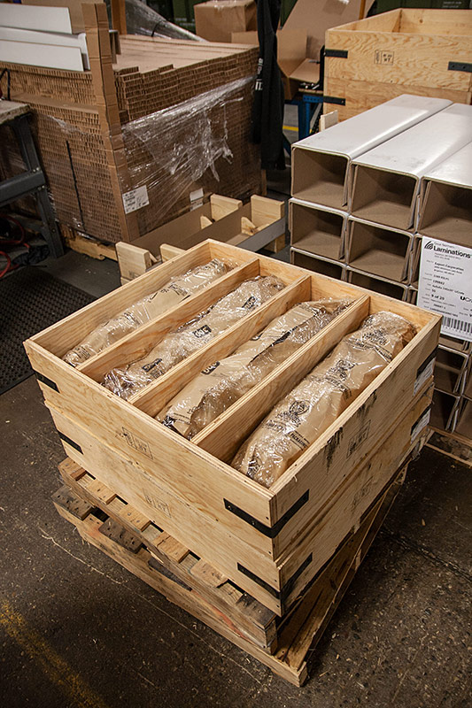 Image of a durable custom wood crate expertly crafted for safe and efficient transportation.